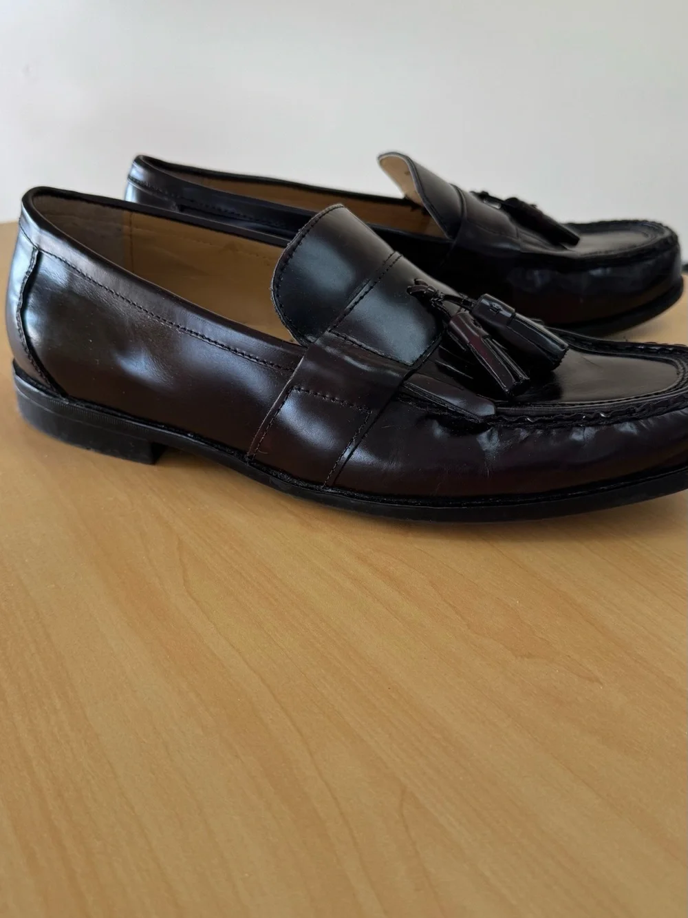 Nunn Bush Men's Tassel Kiltie Loafers in Burgundy